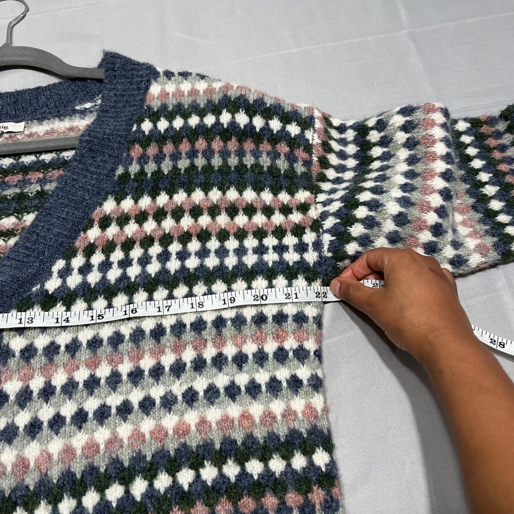 Kensie Fair Isle Cardigan‎ Sweater Women M Cozy Boho Cottage-core - Picture 6 of 8